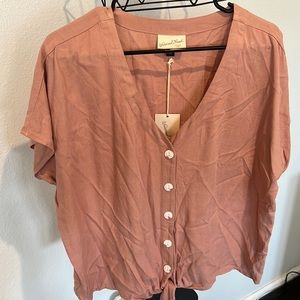 Universal Thread - Short Sleeve Button-Up with Tie